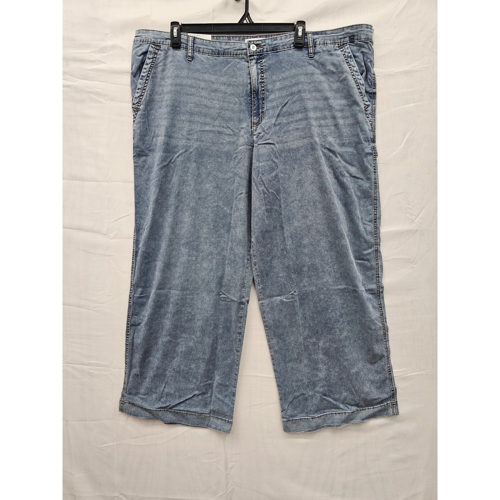 Nine West Jeans Womens 22W Wide Leg Pant Melody Blue Denim SLNWB3130-MEL NWT